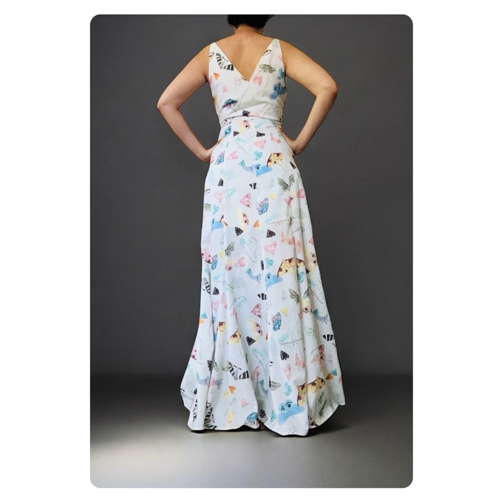β
Hutch by Anthropologie Wrap Printed Spring Wedding Guest Maxi Dress - White β
- Picture 9 of 17